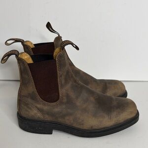 Blundstone Boots AU 5 US 8 Womens 6 Mens Rustic Brown Chisel Toe Dress Chelsea